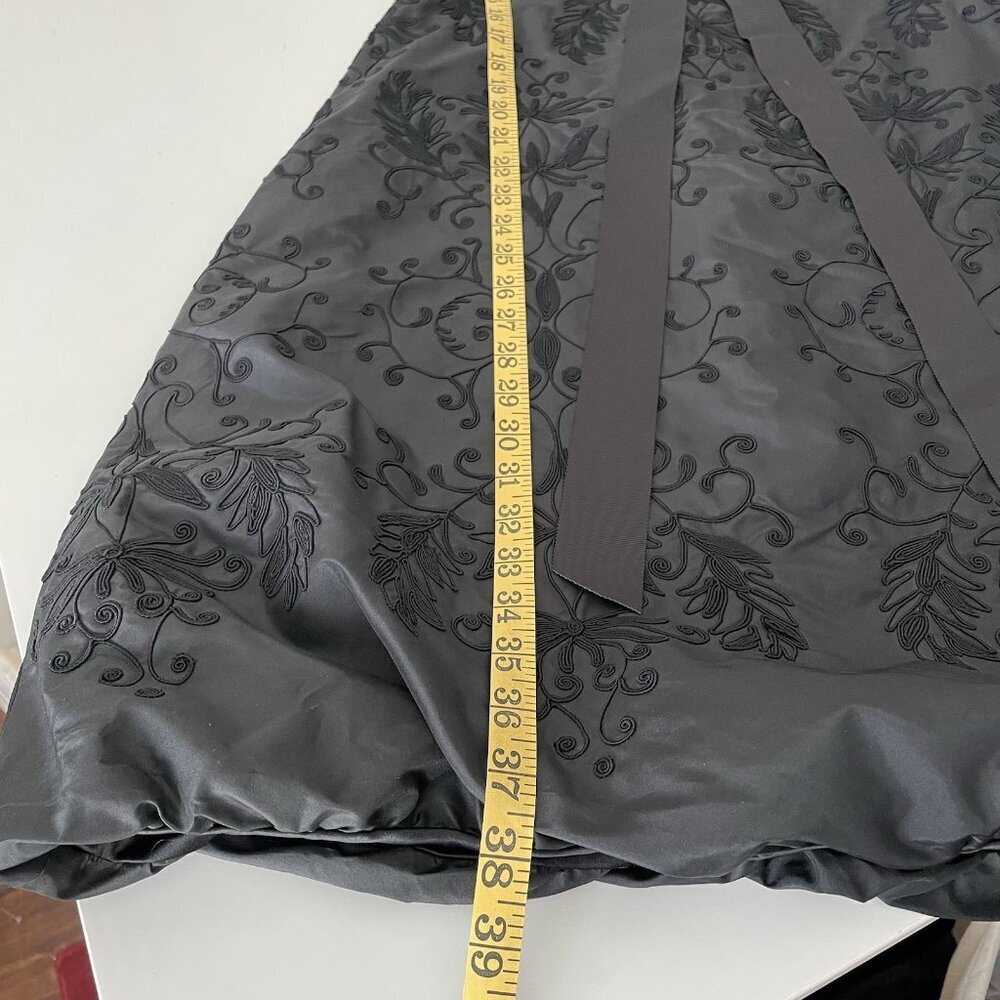 ELIE TAHARI Black 100% Silk MIRI Cocktail Dress Bubble Hem Soutache Detail Small - Picture 10 of 10